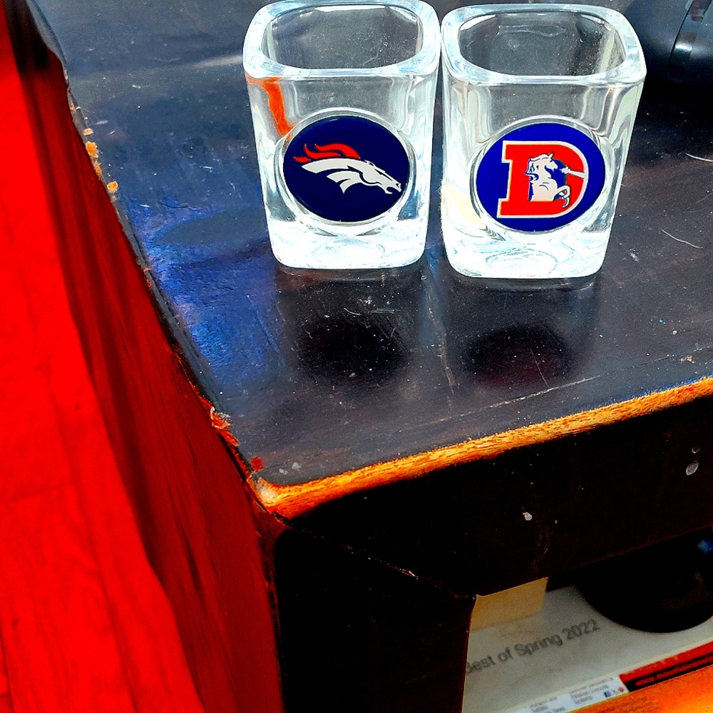 Collectable Denver Broncos shot glasses